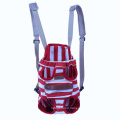 Canvas Stripe Chest Dog Backpack Carrier Any Legs Out Front Style Backpack Pet Carrier Double-Shoulder Dog Carrier Bag